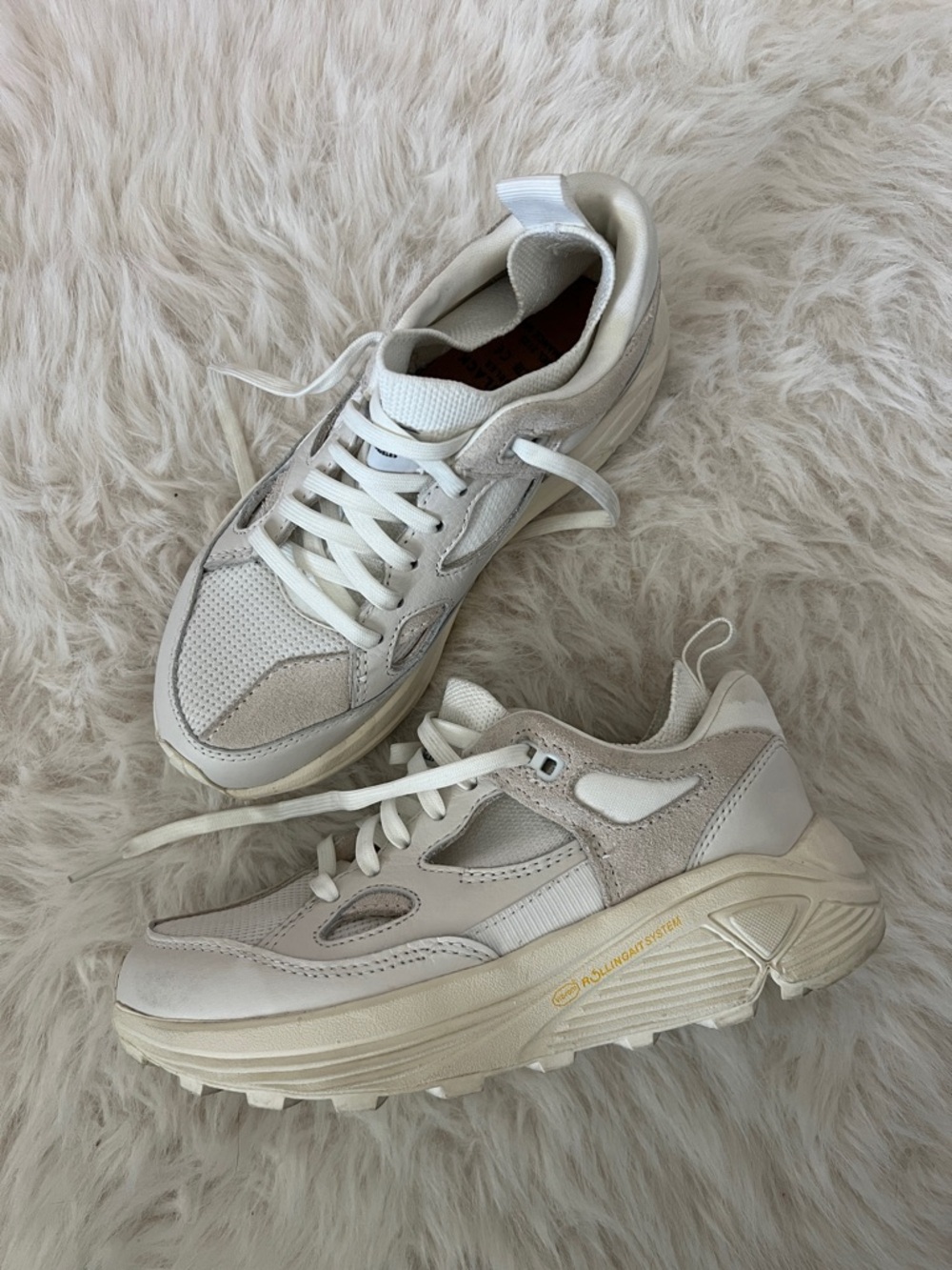 Brandblack 2125 Women's White/Cream Chunky Athletic Sneakers